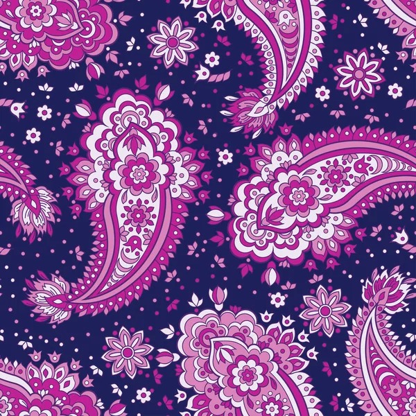 Paisley Bezešvé Textilní Vzor Asijském Batik Stylu — Stockový vektor