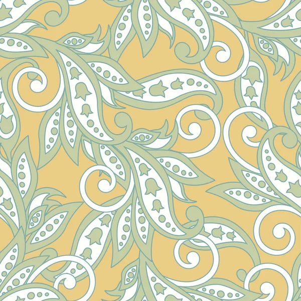 Квіткова Векторна Ілюстрація Дамаському Стилі Безшовний Фон — стоковий вектор