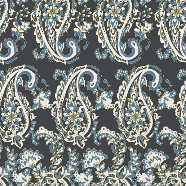Modèle Paisley Sans Couture Illustration Vectorielle Florale — Image vectorielle