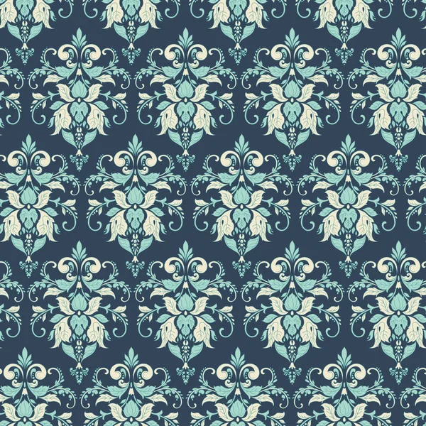 Patten Floral Vintage Sin Costuras Fondo Pantalla Barroco Clásico Fondo — Vector de stock