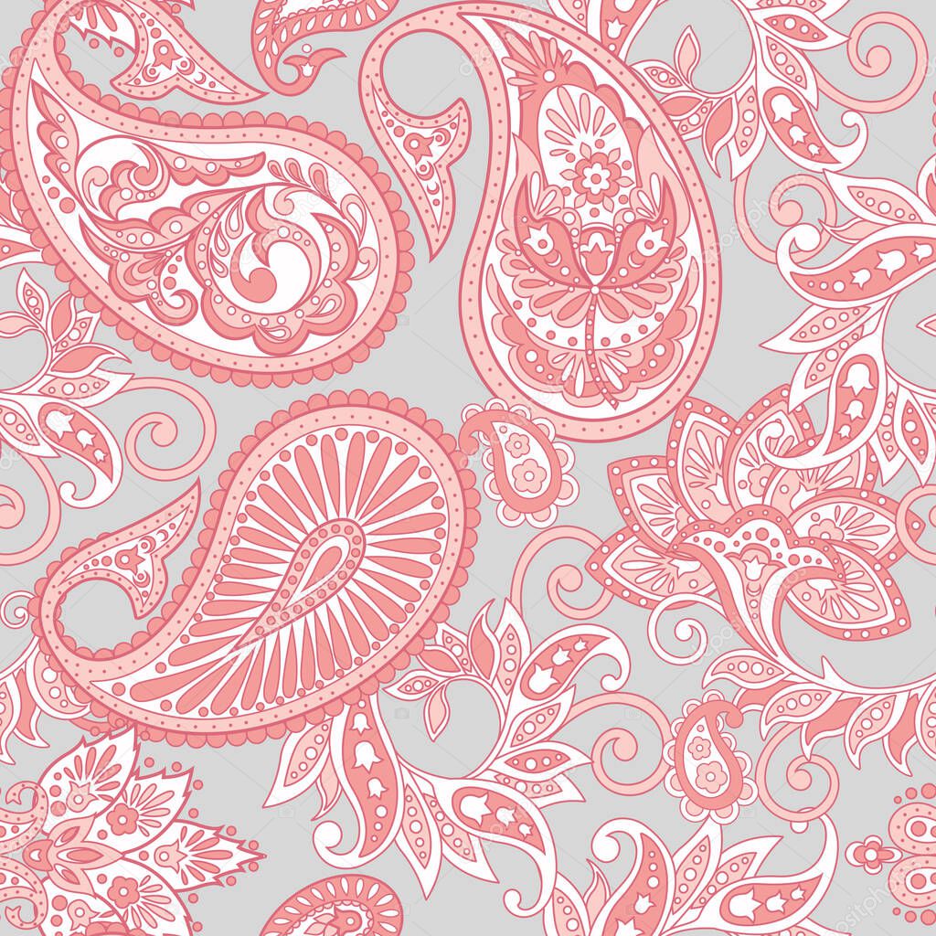 paisley seamless pattern. floral vector background
