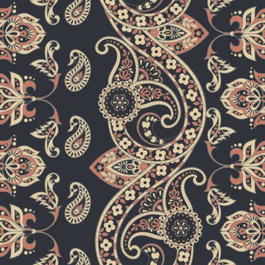 Hint tarzında çiçekli desensiz desenler. Çiçek vektör arkaplanı