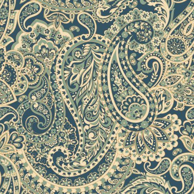 Paisley Süslü Vektörsüz desen.