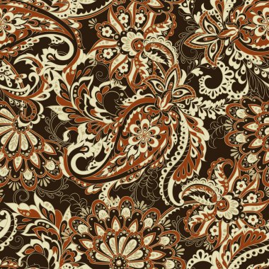 Paisley dikişsiz desen. Klasik çiçek arkaplanı