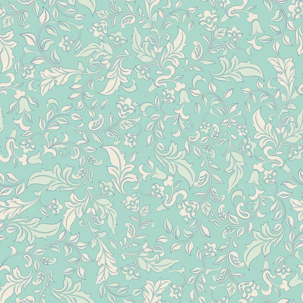 Flores Vintage Padrão Sem Costura Fundo Vetorial Floral — Vetor de Stock