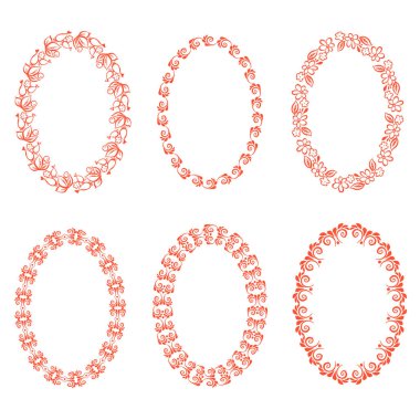 İzole edilmiş yanılsama. vektör çerçeveleri kümesi