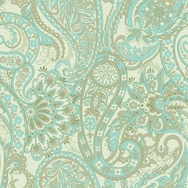 Çiçeksiz desenli desenli şal desenli süs. damasör vektör arkaplanı