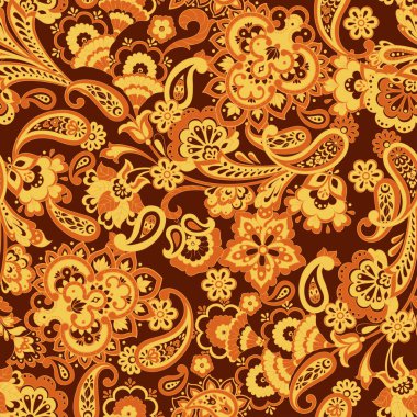 Hint tarzında çiçekli desensiz desenler. Çiçek vektör arkaplanı