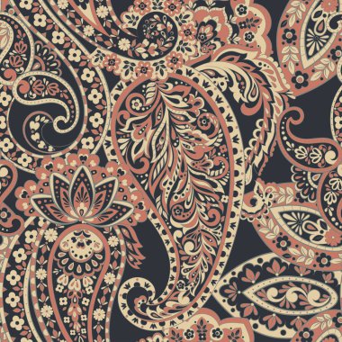 Şal desenli, desensiz bir süs. Vektör illüstrasyonu