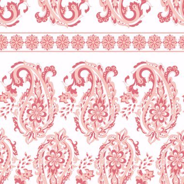 Paisley Çiçek Doğulu Etnik Düzen. Kusursuz Hint kumaşı desenleri..
