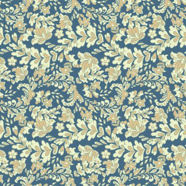 Çiçeklerle kusursuz desen. Vektör Çiçek İllüstrasyonu