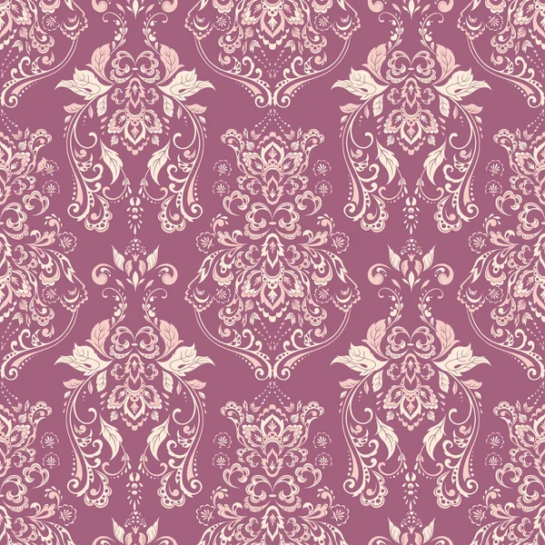 Papel Parede Vintage Floral Vector Fundo Sem Costura — Vetor de Stock