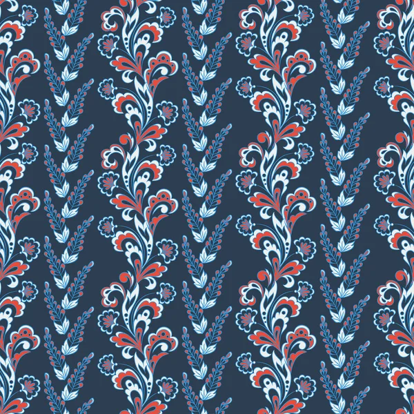 Folkloristische Batik Vector Ornament Etnische Floral Naadloos Patroon — Stockvector