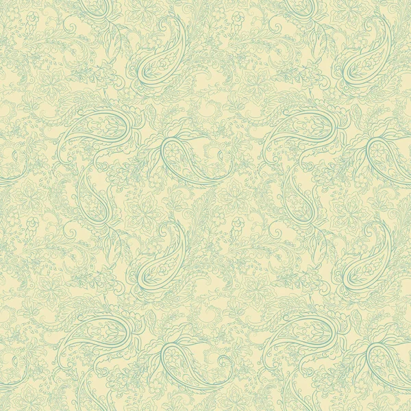 Paisley模式 无缝隙亚洲纺织品背景 — 图库矢量图片