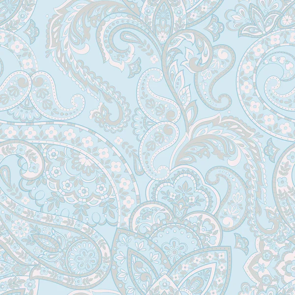 Floral Απρόσκοπτη Μοτίβο Paisley Στολίδι Εικονογράφηση Διάνυσμα Ασιατικό Στυλ Κλωστοϋφαντουργίας — Διανυσματικό Αρχείο