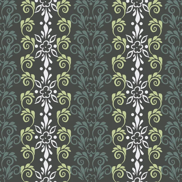 Floral Pattern Retro Wallpaper Style Seamless Vector Background — Stock Vector