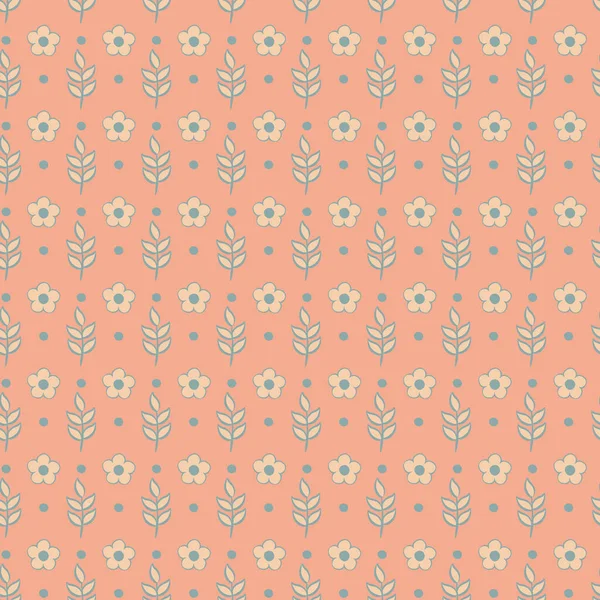 Милые Маленькие Цветы Бесшовный Узор Обертывания Текстильных Обоев Фона — стоковый вектор