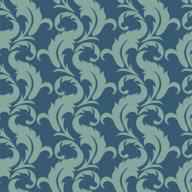 Kusursuz klasik barok deseni. Vektör çiçek arkaplanı