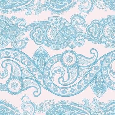 Kusursuz Arap süsü. Paisley Çiçekli Doğulu Etnik Düzen.