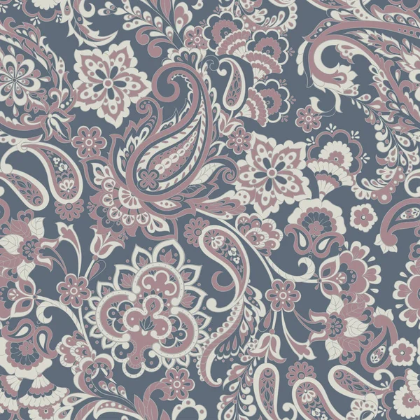 Floral Αδιάλειπτη Μοτίβο Paisley Στολίδι — Διανυσματικό Αρχείο
