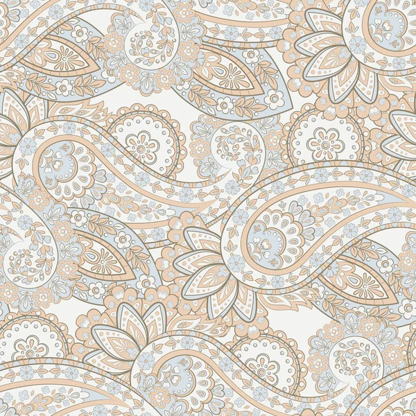 Modèle Paisley Sans Couture Illustration Vectorielle Florale — Image vectorielle