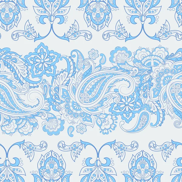 Paisley Sömlös Textil Mönster Asiatisk Batik Stil — Stock vektor