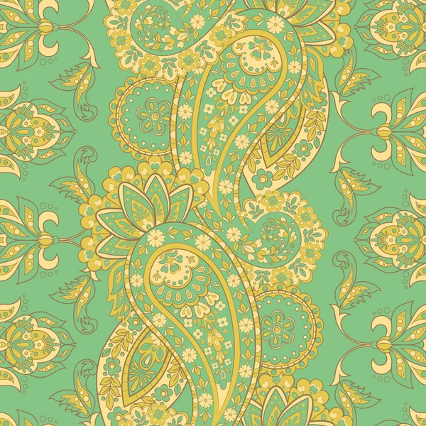 Patrón Floral Sin Costuras Paisley Fondo Indio Vintage — Archivo Imágenes Vectoriales