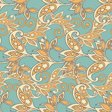 Barok tarzı çiçek deseni. Kusursuz vektör arkaplanı.