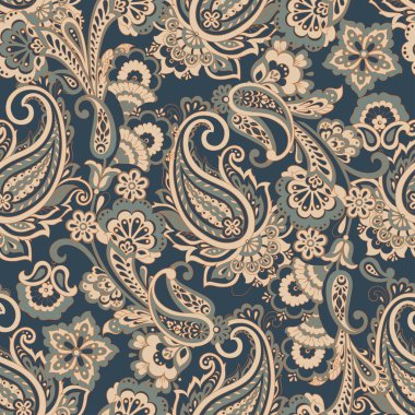 Süslü kumaş arka plan. Paisley pürüzsüz desen