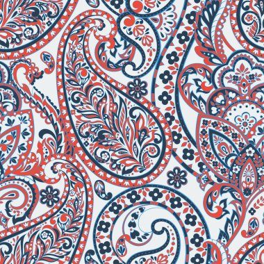 Süslü kumaş arka plan. Paisley pürüzsüz desen