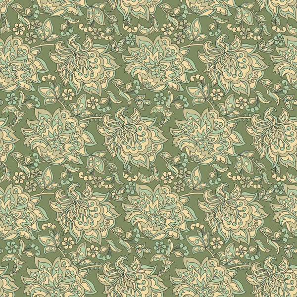 Fleurs Vintage Motif Sans Couture Origine Ethnique Vecteur Floral — Image vectorielle