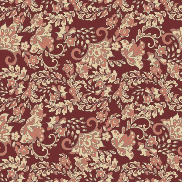 Fond Vintage Sans Couture Vecteur Fond Floral — Image vectorielle