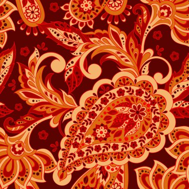 Hint batik tarzında klasik bir model. Kusursuz çiçek vektör arkaplanı