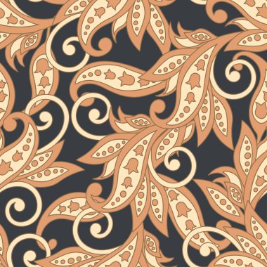 Damask çiçek deseni. Kusursuz vektör arkaplanı.