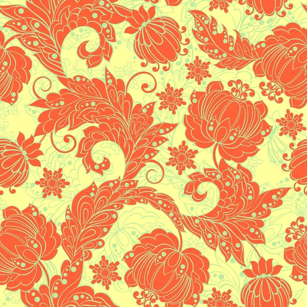 Vintage Floral Seamless Pattern — Stock Vector