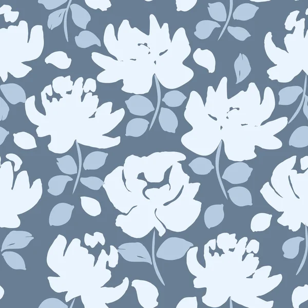 Fabric Floral Seamless Vector Pattern — Stock Vector