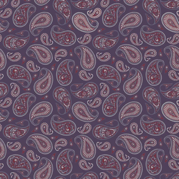 Modèle Sans Couture Paisley Ornement Vectoriel Coloré Style Indien — Image vectorielle