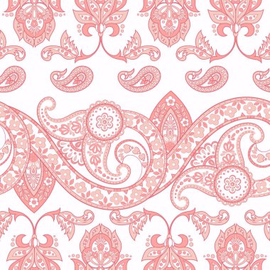 Hint tarzında çiçekli desensiz desenler. Çiçek vektör arkaplanı