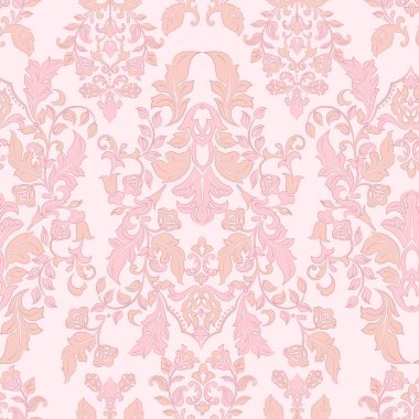 Süslü kumaş arka plan. Vektör eski duvar kâğıdı