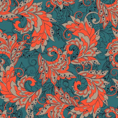 Klasik çiçek desenli.