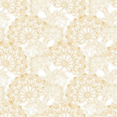 Batik tarzında Etnik çiçek süsü