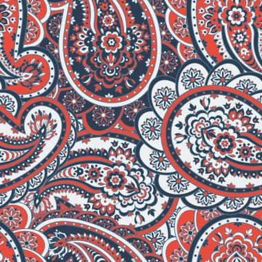 Paisley dikişsiz desen. Klasik çiçek arkaplanı