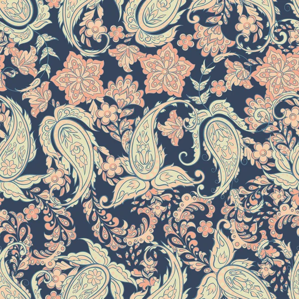 Paisley Floral Oriental Ethtern Adorno Árabe Sin Costuras Motivos Ornamentales — Vector de stock