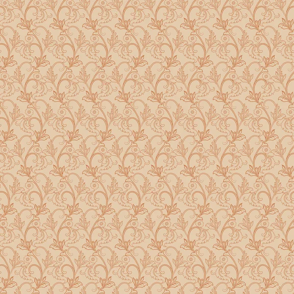 Bezešvé Pruhované Květinové Pozadí Vintage Wallpaper Vector Illustration — Stockový vektor