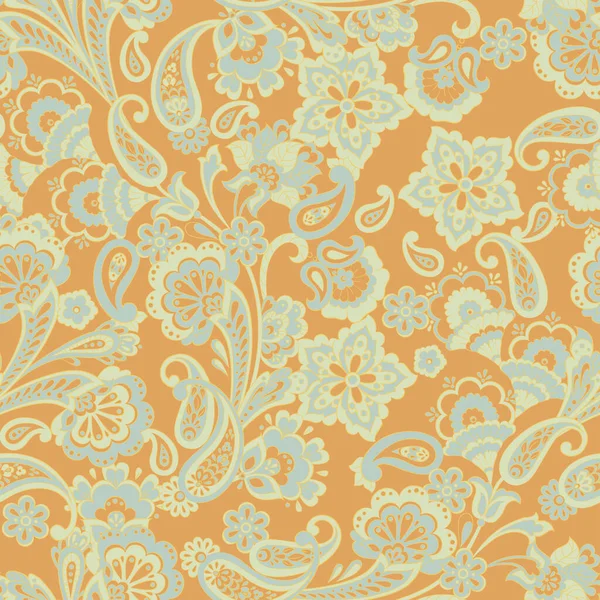 Seamless Floral Vintage Background Vector Pattern Textile Design — Stock Vector