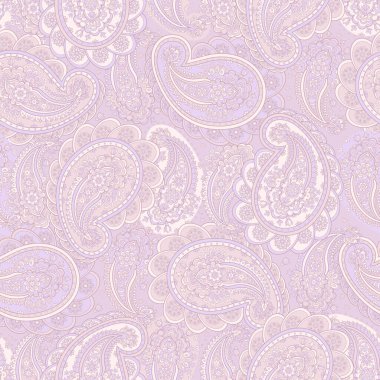 Asya batik stilinde desensiz tekstil deseni