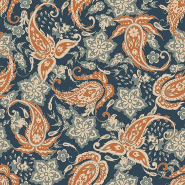 Hint tarzında çiçekli desensiz desenler. Çiçek vektör arkaplanı