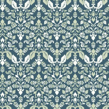 Çiçeksiz damask duvar kâğıdı. Vintage vektör arkaplanı