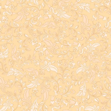 Klasik çiçeklerin dikişsiz deseni. Çiçek vektör arkaplanı