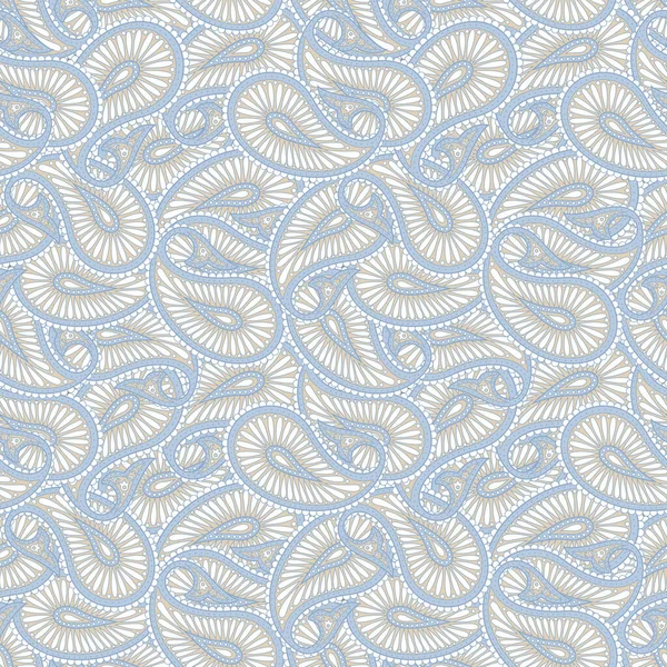 Paisley Modello Senza Soluzione Continuità Ornamento Etnico Vettoriale — Vettoriale Stock